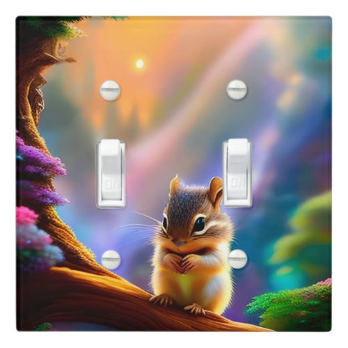 Baby Chipmunk Light Switch Cover