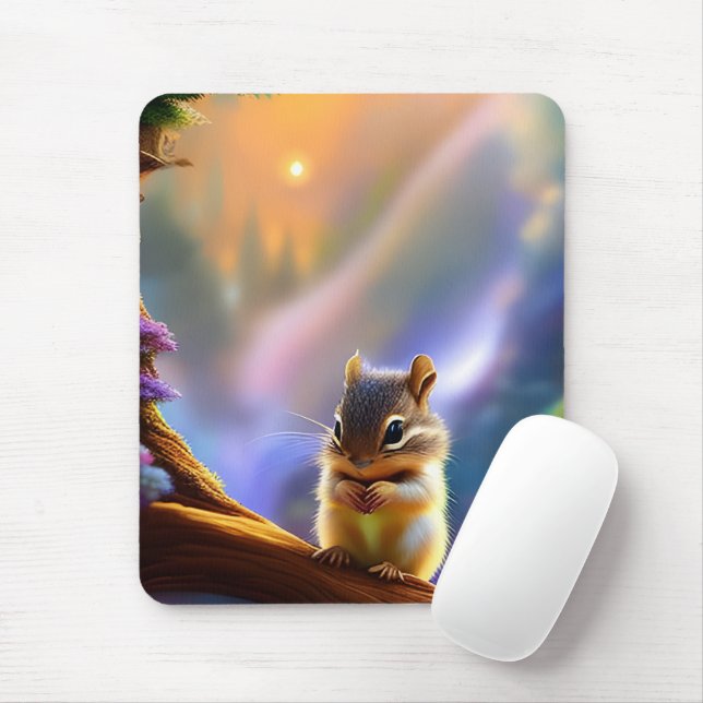 Baby Chipmunk Mouse Pad (With Mouse)
