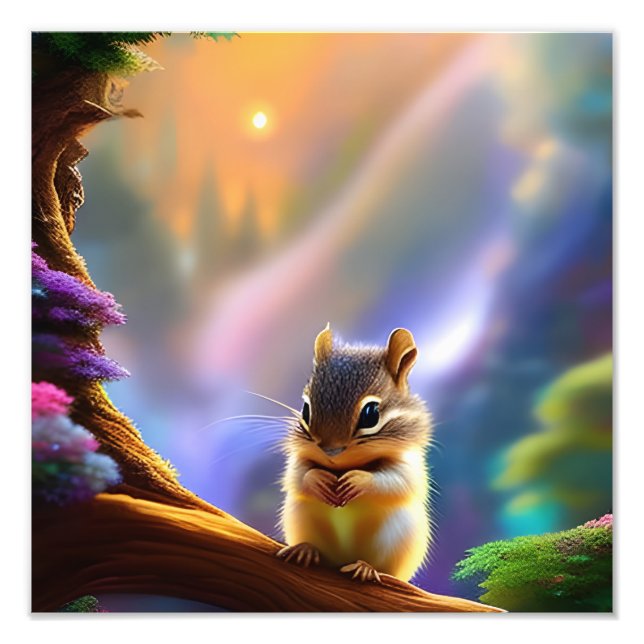 Baby Chipmunk Photo Print (Front)