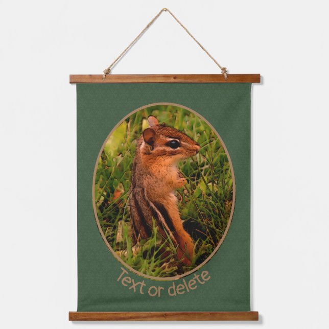 Baby Chipmunk Wildlife Animal Art Personalized  Hanging Tapestry (Front)