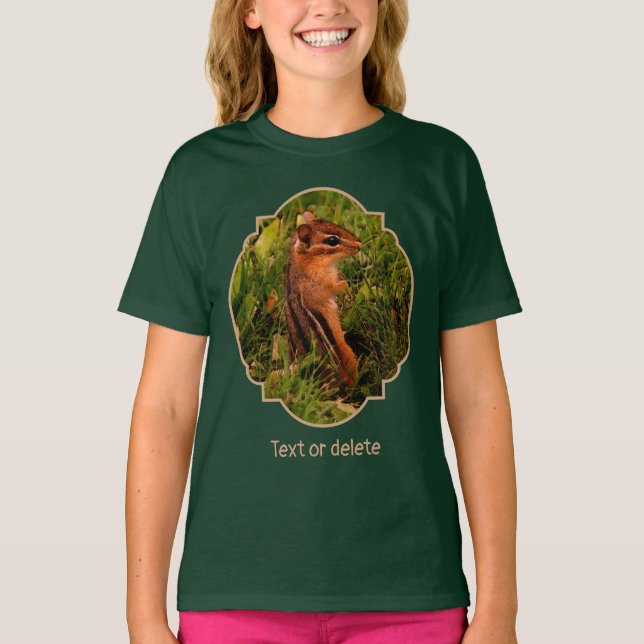 Baby Chipmunk Wildlife Animal Art  T-Shirt (Front)