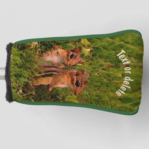 Baby Chipmunks Animal Art Personalized Golf Head Cover
