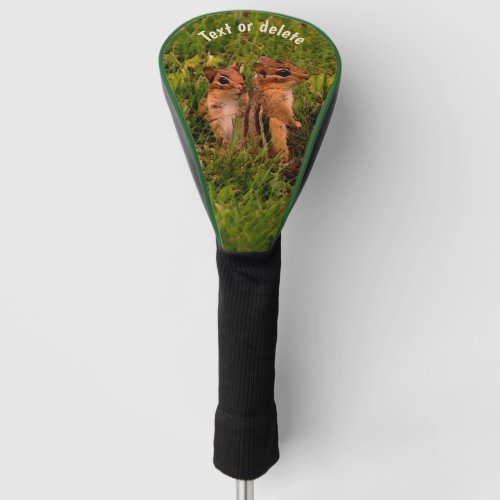 Baby Chipmunks Animal Art Personalized Golf Head Cover