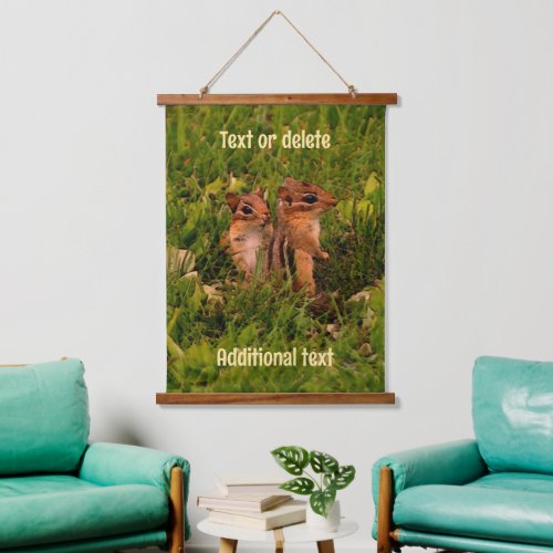Baby Chipmunks Animal Art Personalized Hanging Tapestry