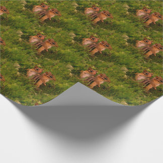 Baby Chipmunks Animal Nature Art  Wrapping Paper