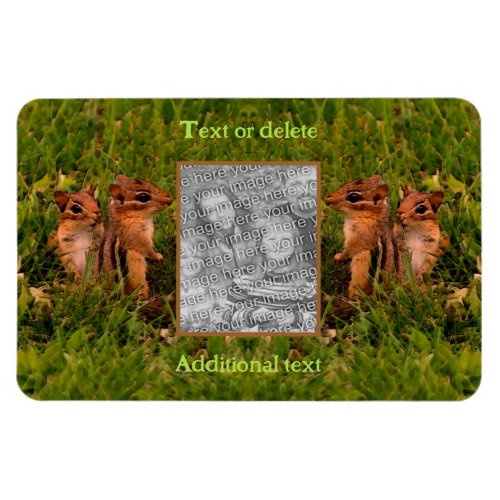 Baby Chipmunks Frame Create Your Own Photo Magnet