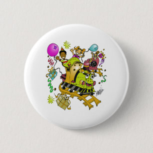baby choo choo train pinback button