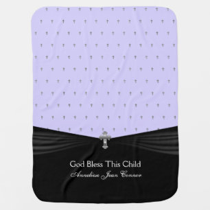 Baby Christening   Baptism   Crosses   Lavender Blanket