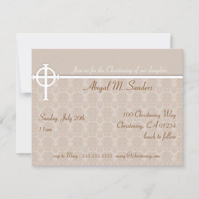 Baby Christening Invitation (Front)