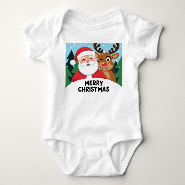 Baby Christmas Baby Bodysuit (Front)