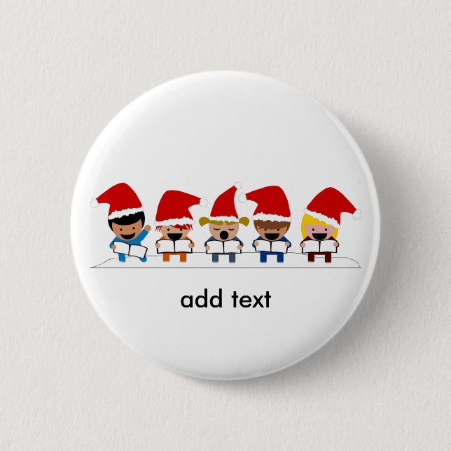 Baby Christmas Carolers Button (Front)