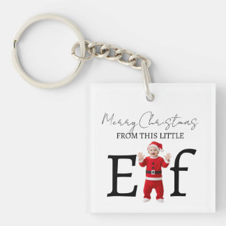 Baby Christmas Child Elf Holiday Keychain