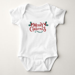 Baby Christmas One-Piece   Merry Christmas Outfit  Bodysuit