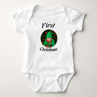 Baby Christmas photo Bodysuit