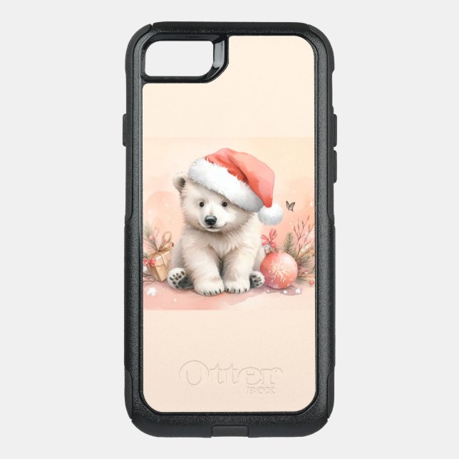 Baby Christmas Polar Bear Otterbox iPhone Case (Back)