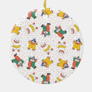 Baby Circus Animals Illustration Pattern Ceramic Ornament