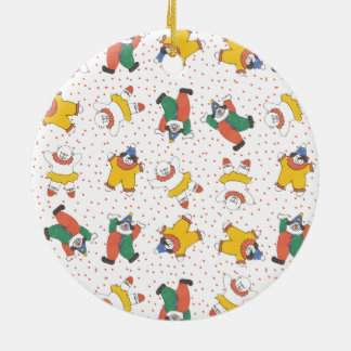 Baby Circus Animals Illustration Pattern Ceramic Ornament