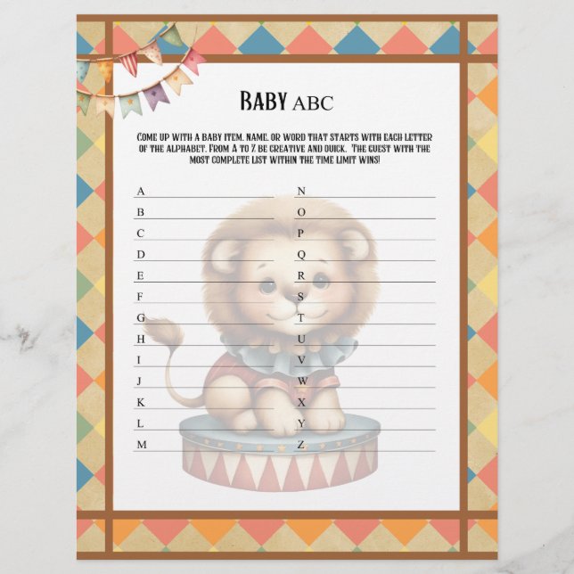 Baby Circus_  Baby ABC Race Game Letterhead (Front)