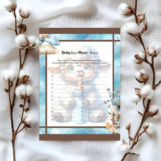 Baby Circus_  Baby Boy Name Race Game Letterhead