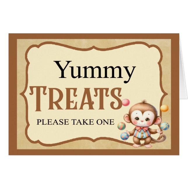 Baby Circus_ Favors Card (Front Horizontal)