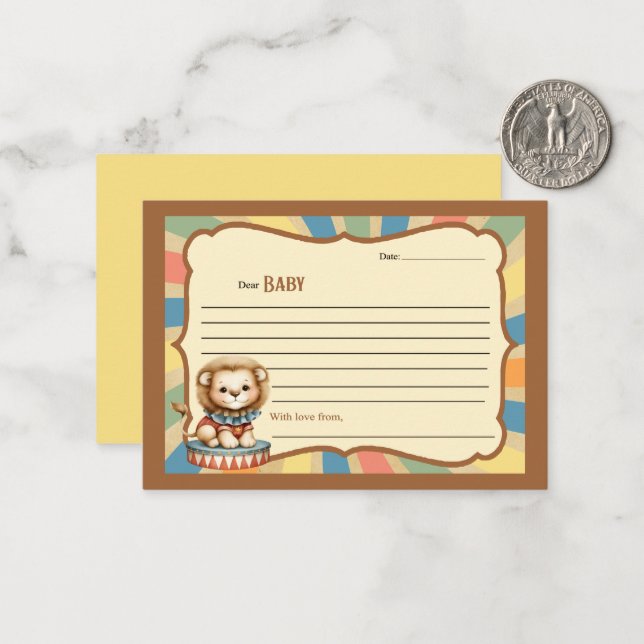 Baby Circus Note Card (Front/Back In Situ)