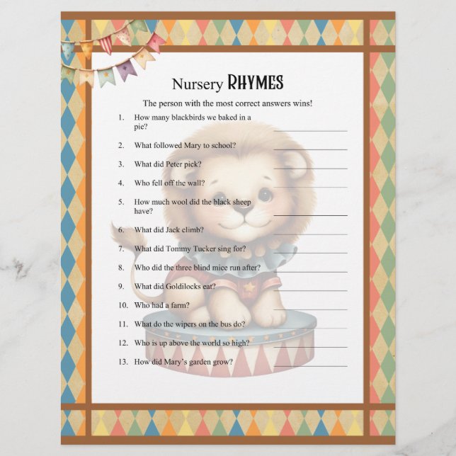 Baby Circus_ Nursery Rhymes Letterhead (Front)
