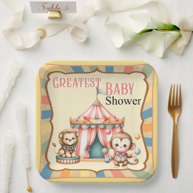 Baby Circus Paper Plates (Wedding)