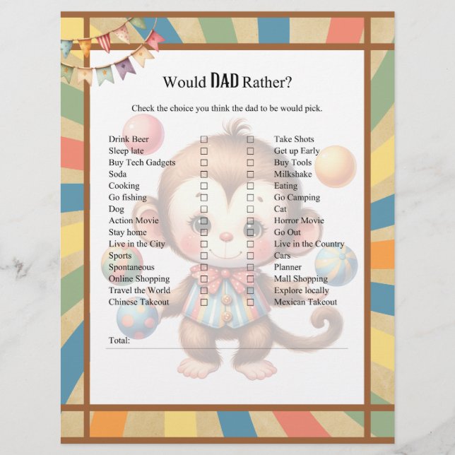 Baby Circus_ Would Dad Rather Letterhead (Front)