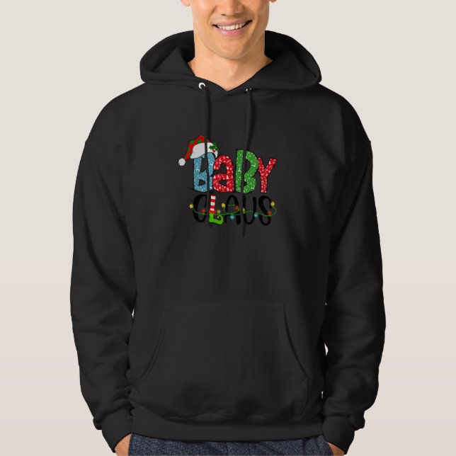 Baby Claus Christmas Pajama Matching Family Xmas Hoodie (Front)