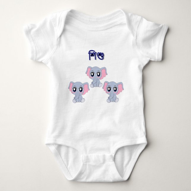 Baby Cloth Baby Bodysuit (Front)