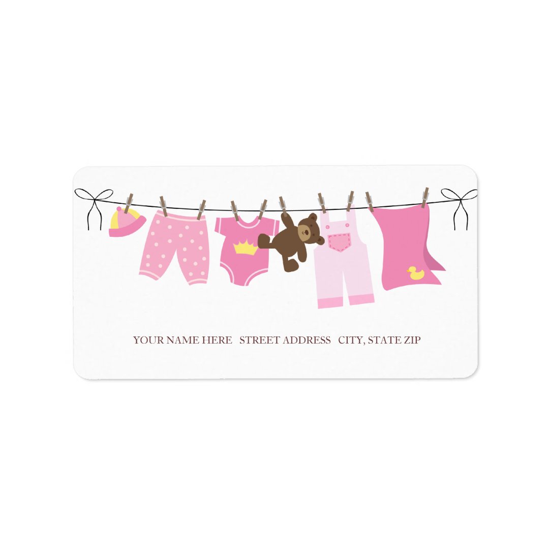 Baby Clothes Address Labels Zazzle
