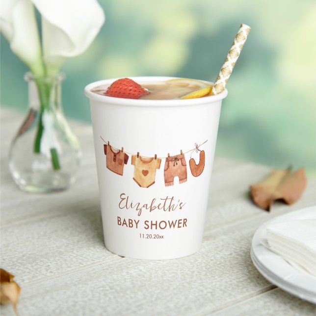 Baby Clothes Baby Shower   Paper Cups (Insitu)