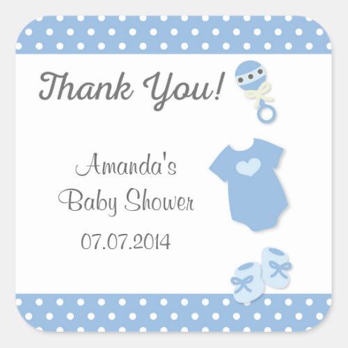 Baby Clothes Baby Shower Thank You Stickers