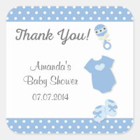 Baby Clothes Baby Shower Thank You Stickers