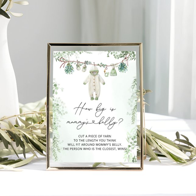 Baby Clothes Boho Neutral How Big is Mommy's Belly Poster (Creator Uploaded)