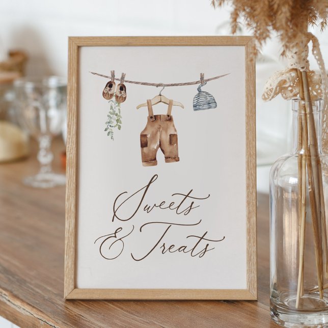 Baby Clothes Boy Baby Shower Sweets and Treats Poster (Creator Uploaded)
