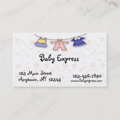 Customizable Baby Clothes Business Card