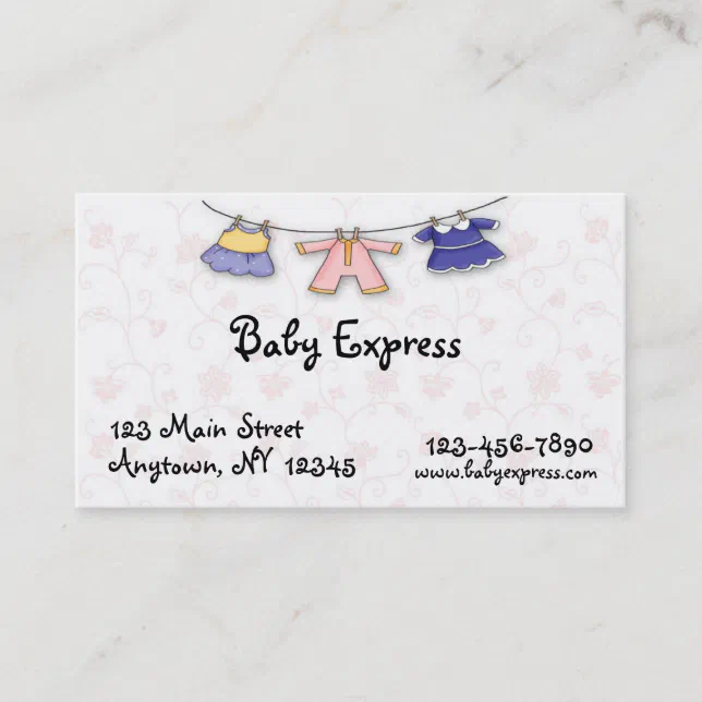 Baby Clothes Business Card Zazzle