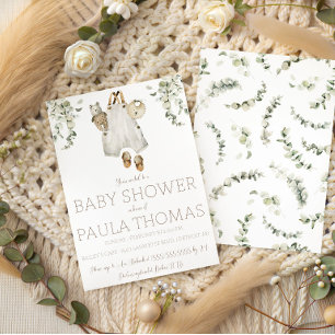 Baby Clothes Gender Neutral Baby Shower Invitation
