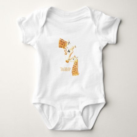 Baby Clothes Giraffe And Baby You Are My Sunshine Baby Bodysuit