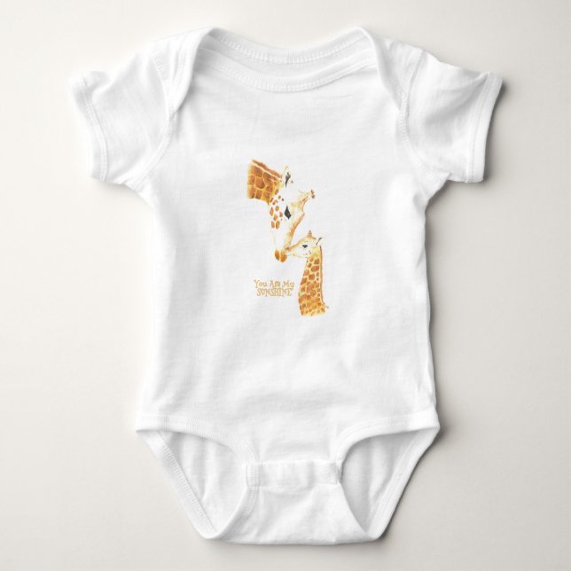 Baby clothes Giraffe and Baby You Are My Sunshine Bodysuit (Front)