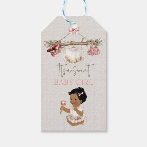 Baby Clothes Girl Baby Shower Ivory Pink Gift Tags