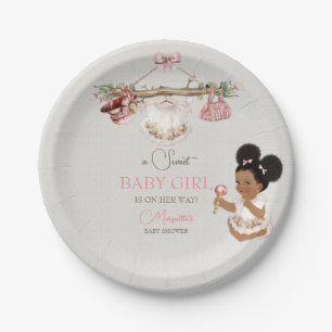 Baby Clothes Girl Baby Shower Ivory Pink Paper Plates