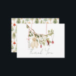 Baby Clothes Laundry Baby Shower Thank You Note Card<br><div class="desc">This boho gender-neutral "Merry little baby shower" Christmas holiday baby shower thank you note card features baby clothes/laundry such as a romper,  and a sock,  Santa hat,  and a pair of gloves. Personalize it for your needs. You can find matching products at my store.</div>
