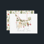 Baby Clothes Laundry Baby Shower Thank You Note Card<br><div class="desc">This boho gender-neutral "Merry little baby shower" Christmas holiday baby shower thank you note card features baby clothes/laundry such as a romper,  and a sock,  Santa hat,  and a pair of gloves. Personalize it for your needs. You can find matching products at my store.</div>