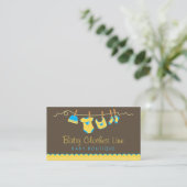 Baby Clothes Line Store Boutique Business Card (Standing Front)