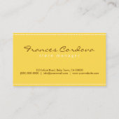 Baby Clothes Line Store Boutique Business Card (Back)