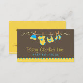 Baby Clothes Line Store Boutique Business Card (Front/Back)