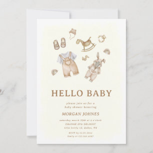 Baby Clothes Nursery baby shower invitation