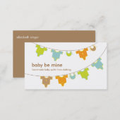 Baby Clothes on a Clothesline Business Card (Front/Back)